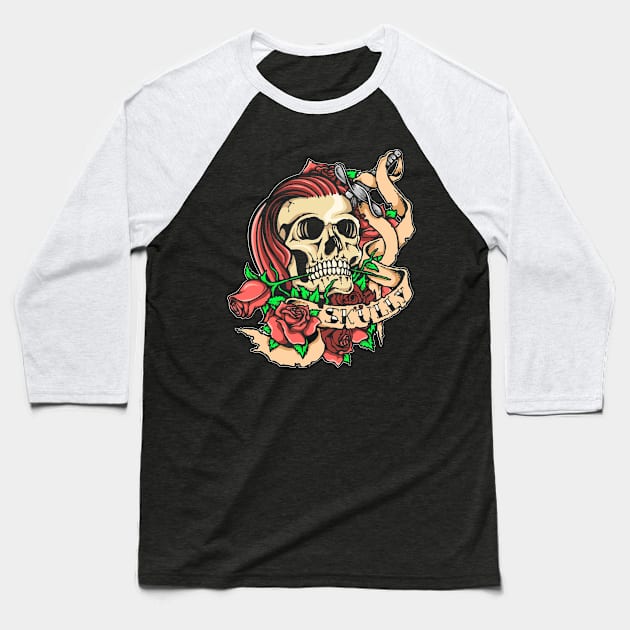 Skully Baseball T-Shirt by Punksthetic